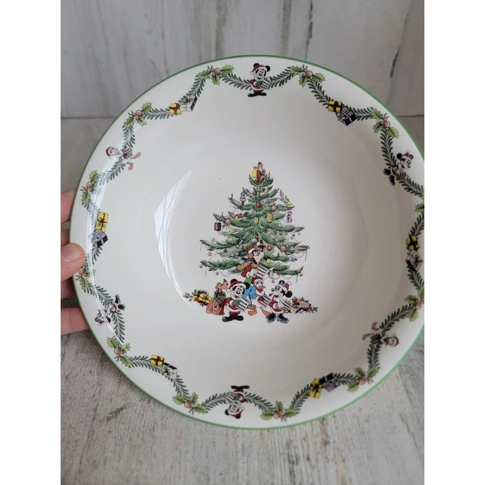 Spode Disney bowl Mickey mouse Xmas home decor figure Donald goofy‎